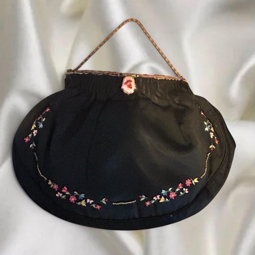 1940s/50s Mid Century Made in France Beaded Frame Evening Bag